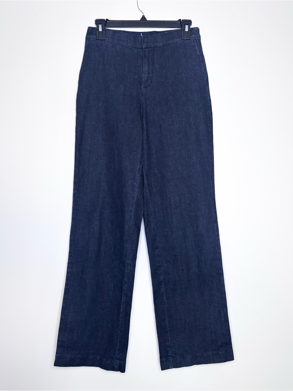 D & Co Wide Leg Dark Wash High Rise Trouser Jeans with Tummy Panel Size 6